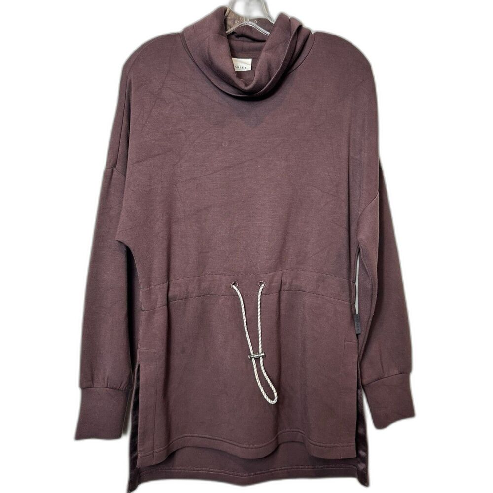 Varley Adelaine Drawstring Cinch Waist Sweatshirt Deep Mahogany Women’s Sz XS